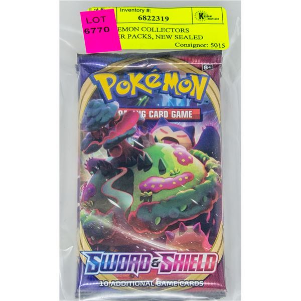 X4 POKEMON COLLECTORS BOOSTER PACKS, NEW SEALED