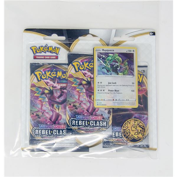 POKEMON PROMO CARDS x3 BOOSTER PACKS & COINS, NEW