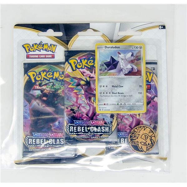 POKEMON PROMO CARDS x3 BOOSTER PACKS & COINS, NEW