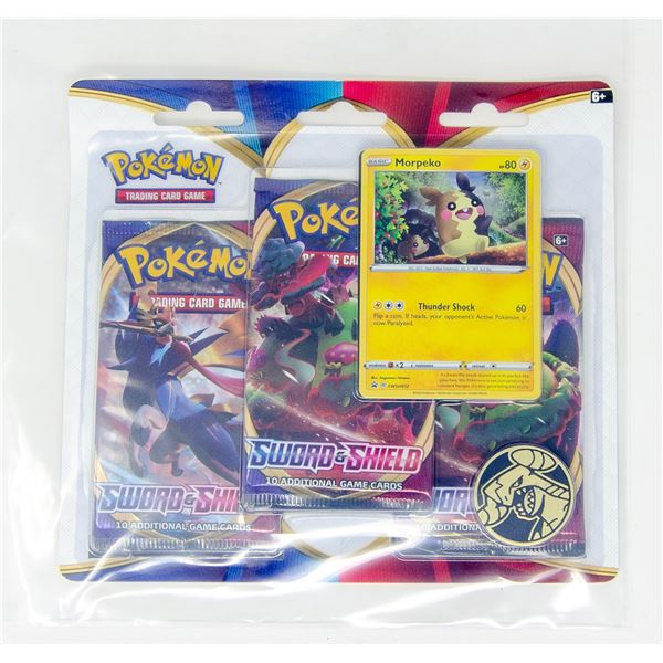POKEMON PROMO CARDS x3 BOOSTER PACKS & COINS, NEW