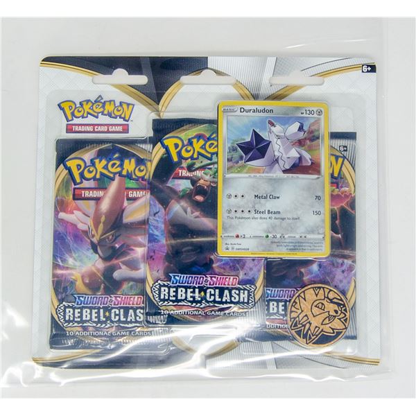 POKEMON PROMO CARDS x3 BOOSTER PACKS & COINS, NEW
