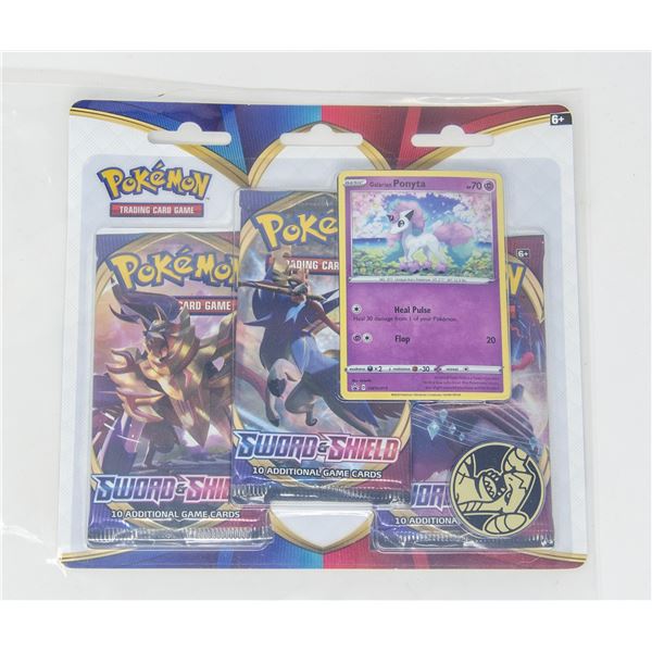POKEMON PROMO CARDS x3 BOOSTER PACKS & COINS, NEW