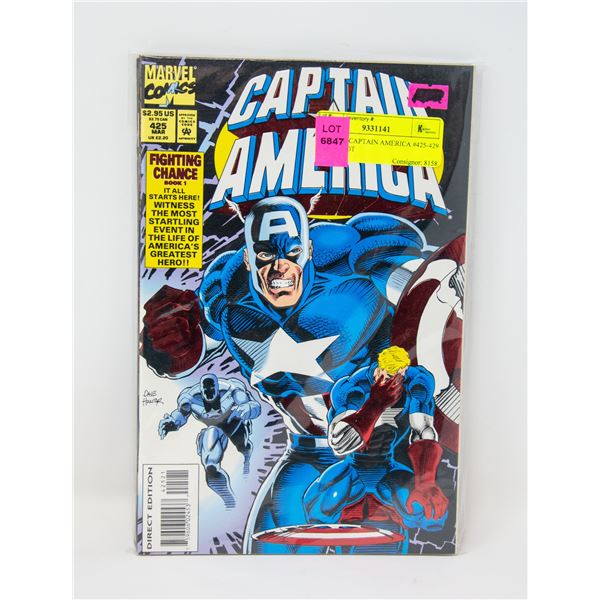 MARVEL CAPTAIN AMERICA #425-429 COMIC LOT