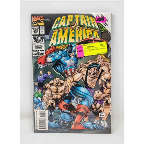 MARVEL CAPTAIN AMERICA #430-434 COMIC LOT