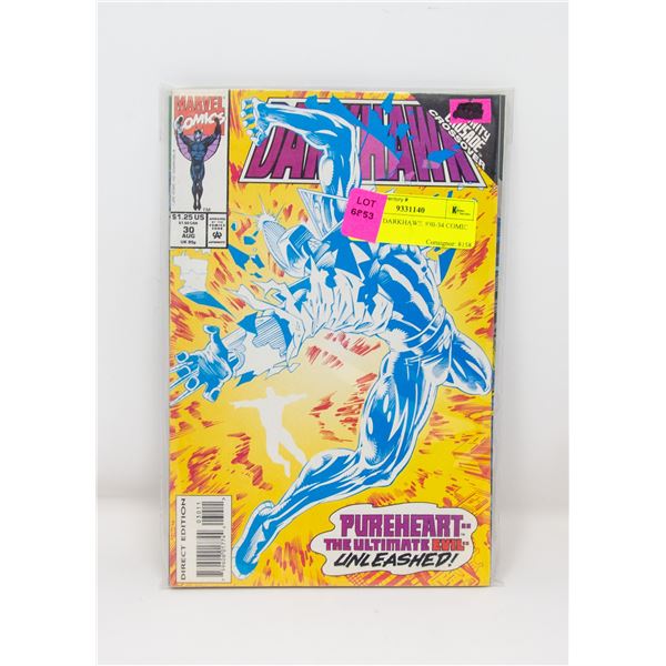 MARVEL DARKHAWK #30-34 COMIC LOT