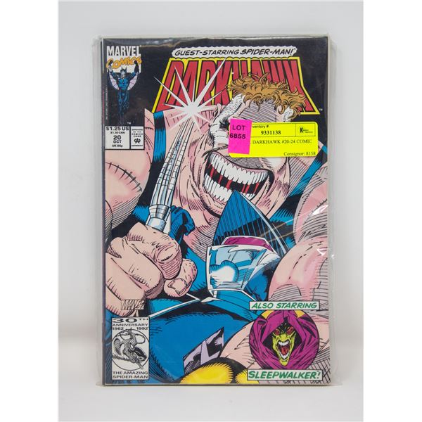 MARVEL DARKHAWK #20-24 COMIC LOT