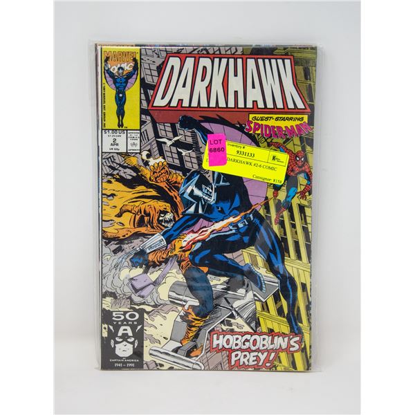 MARVEL DARKHAWK #2-6 COMIC LOT