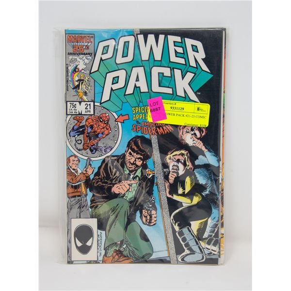 MARVEL POWER PACK #21-25 COMIC LOT