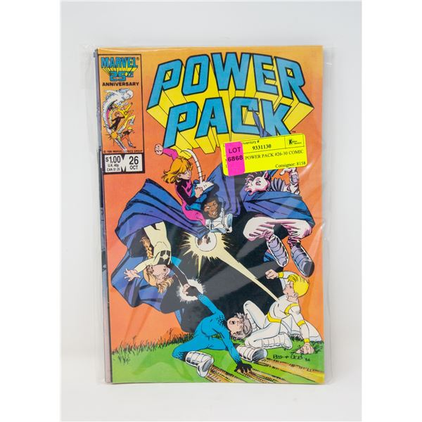 MARVEL POWER PACK #26-30 COMIC LOT