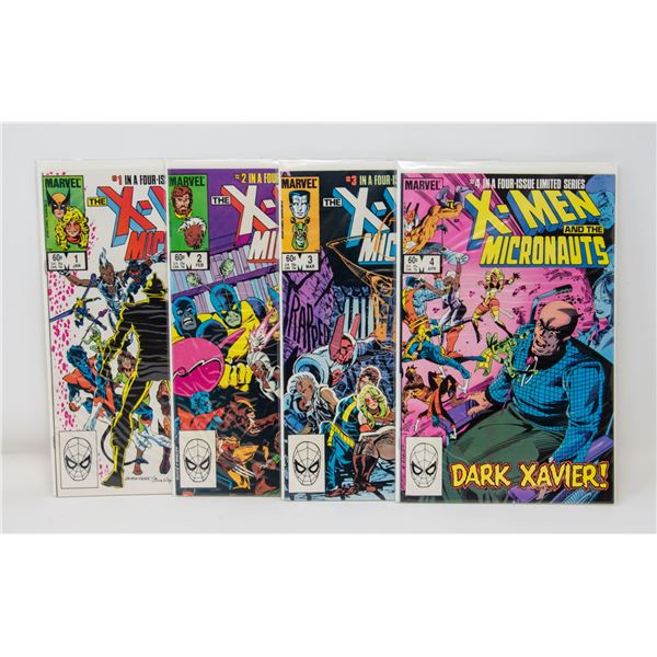 MARVEL X-MEN AND THE MICRONAUTS #1-4 COMIC LOT