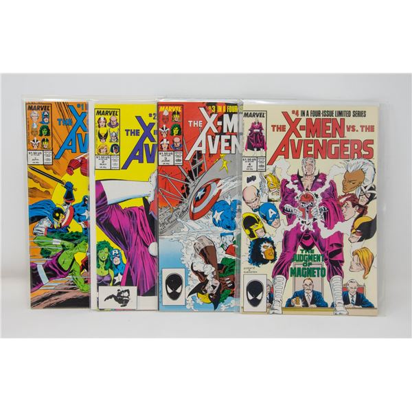 MARVEL X-MEN VS THE AVENGERS #1-4 COMIC LOT