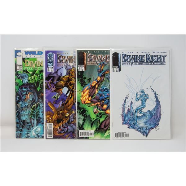 IMAGE/WILDSTORM DIVINE RIGHT #1-4 COMIC LOT
