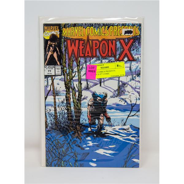 MARVEL COMICS PRESENTS WEAPON X #77 COMIC