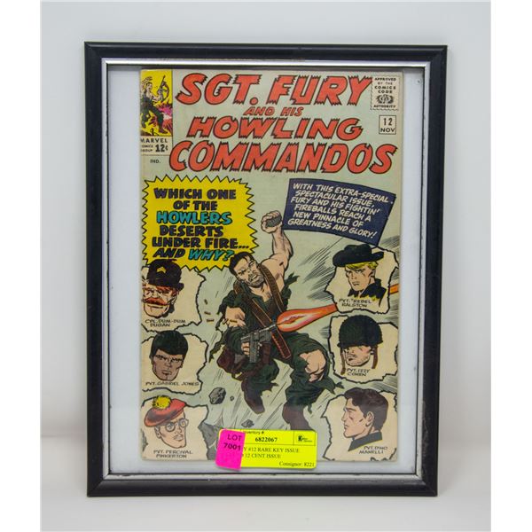 SGT FURY #12 RARE KEY ISSUE FRAMED 12 CENT ISSUE