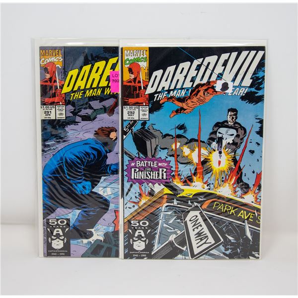 MARVEL DAREDEVIL #291 AND 292 COMIC LOT