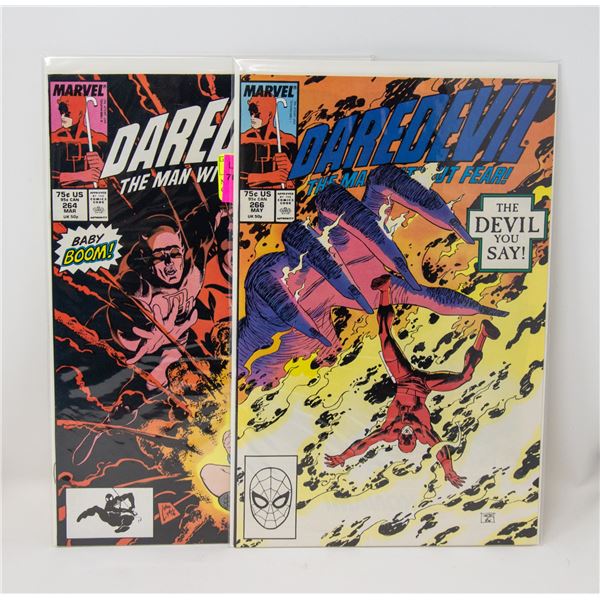 MARVEL DAREDEVIL #264 AND 266 COMIC LOT