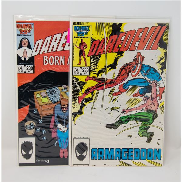 MARVEL DAREDEVIL #230 AND 233 COMIC LOT