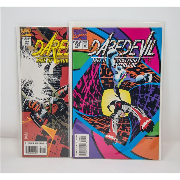 MARVEL DAREDEVIL #326 AND 328 COMIC LOT