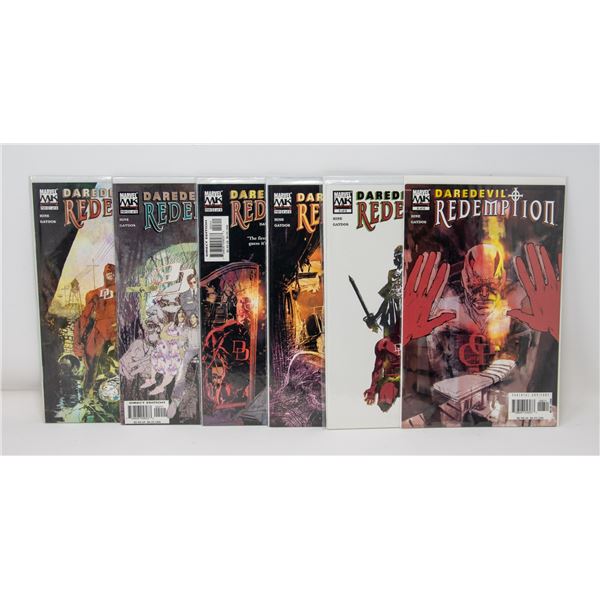 MARVEL DAREDEVIL: REDEMPTION #1-6 COMIC SET