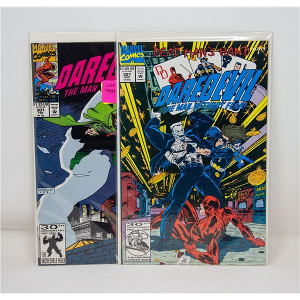 MARVEL DAREDEVIL #301 AND 307 COMIC LOT
