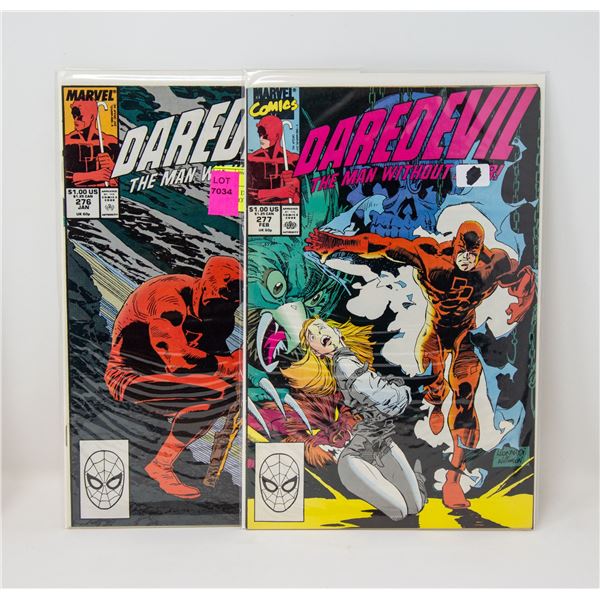 MARVEL DAREDEVIL #276 AND 277 COMIC LOT