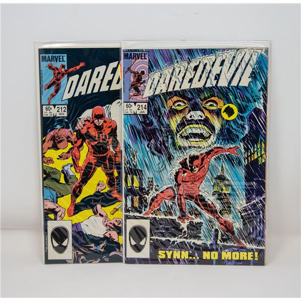 MARVEL DAREDEVIL #212 AND 214 COMIC LOT