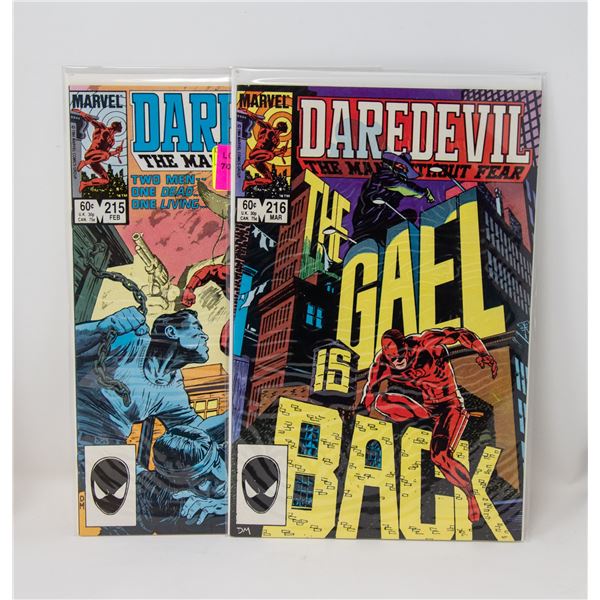 MARVEL DAREDEVIL #215 AND 216 COMIC LOT