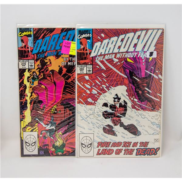 MARVEL DAREDEVIL #279 AND 280 COMIC LOT