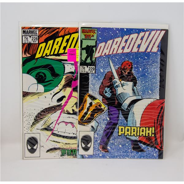 MARVEL DAREDEVIL #228 AND 229 COMIC LOT