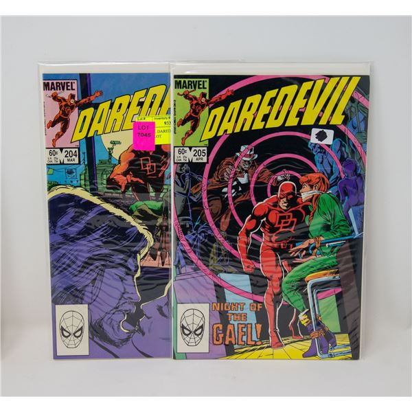 MARVEL DAREDEVIL #204 AND 205 COMIC LOT