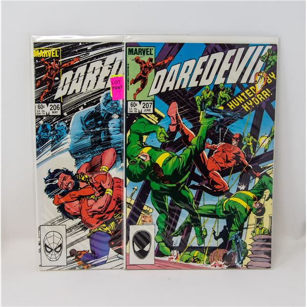 MARVEL DAREDEVIL #206 AND 207 COMIC LOT