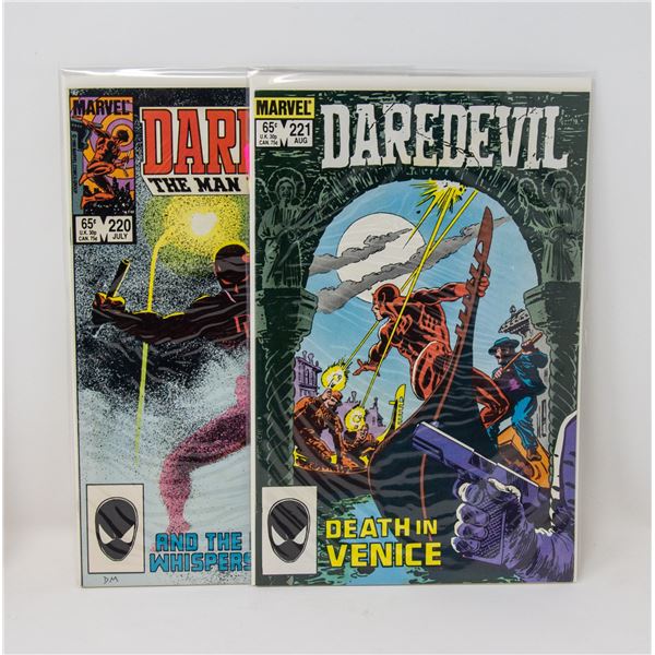 MARVEL DAREDEVIL #220 AND 221 COMIC LOT