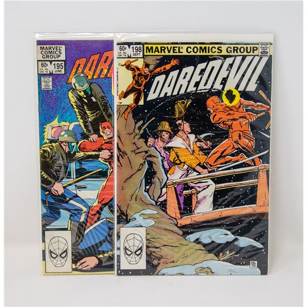 MARVEL DAREDEVIL #195 AND 198 COMIC LOT
