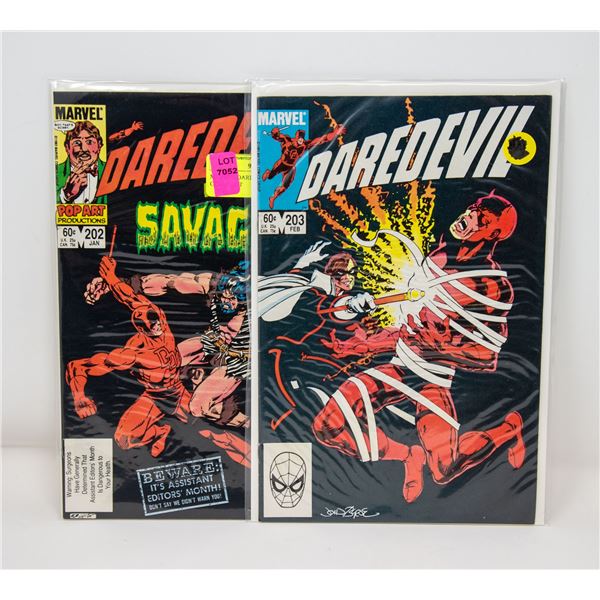 MARVEL DAREDEVIL #202 AND 203 COMIC LOT