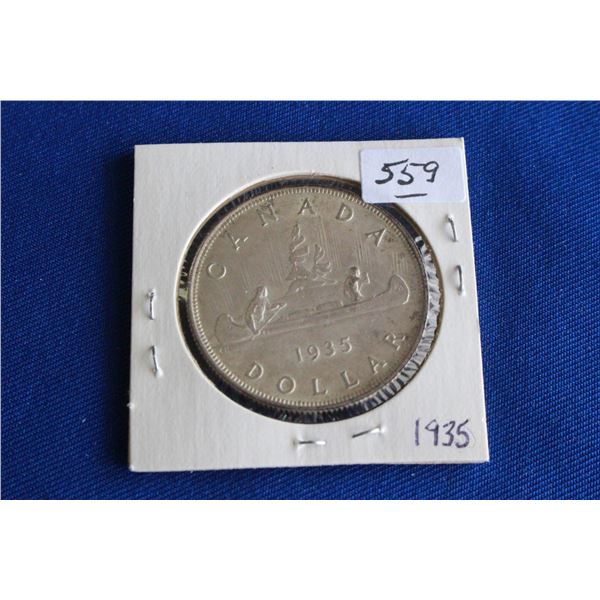 Canada One Dollar Coin - 1935, Silver