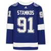 Image 1 : Steven Stamkos Lightning Signed Blue Adidas Jersey w/2020 Stanley Cup Final Patch (Fanatics Holo)
