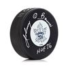 Image 1 : Johnny Bower Toronto Maple Leafs Autographed Original 6 Hockey Puck (AJ Sports COA)