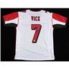 Image 1 : MICHAEL VICK FALCONS WHITE PRO STYLE JERSEY (JSA COA)