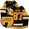 Image 1 : Sidney Crosby Signed Jersey Penguins Black Pro Adidas 2017- Present (Frameworth COA)