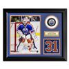 Image 1 : Grant Fuhr Edmonton Oilers Autographed 20x24 Retired Number Frame (AJ Sports Holo)