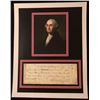 Image 1 : George Washington *SIGNED BANK CHECK* Replica Display