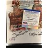 Image 2 : TRIPLE SIGNED FRAMED PHOTO w/ JUNIOR JONES, MICHAEL SPINKS & IRAN BARKLEY (PSA/DNA COA)