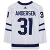 Image 1 : Frederik Andersen Toronto Maple Leafs Autographed White Adidas Authentic Jersey (Fanatics Holo)