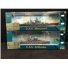 Image 1 : MILITARY CLASSICS 1:700 SCALE DIE-CAST WARSHIPS (MISSOURI & ARIZONA)
