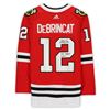 Image 1 : Alex DeBrincat Blackhawks Autographed Adidas Jersey with "NHL Debut 10/5/17" (Fanatics Holo)