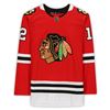 Image 2 : Alex DeBrincat Blackhawks Autographed Adidas Jersey with "NHL Debut 10/5/17" (Fanatics Holo)