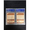 Image 2 : 1974 O-PEE-CHEE GRADED HOCKEY CARD LOT (#255 DROUIN/ #234 BARRETT)