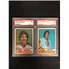 Image 1 : 1974 O-PEE-CHEE GRADED HOCKEY CARD LOT (#290 SANDERSON/ #266 FORBES)