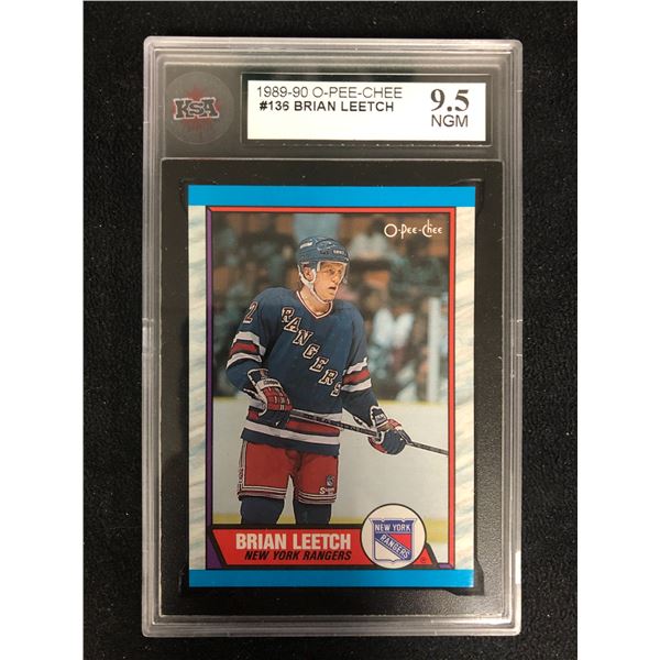 1989-90 O-PEE-CHEE #136 BRIAN LEETCH (9.5 NGM)