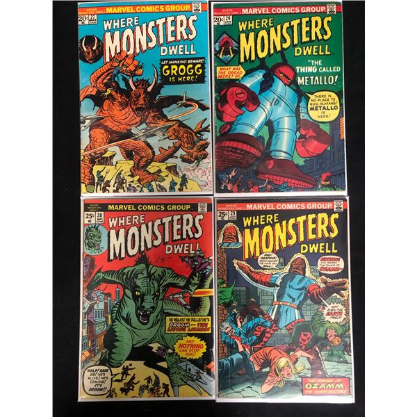 WHERE MONSTERS DWELL COMIC BOOK LOT (MARVEL COMICS)